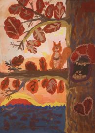 Гранкова Женя, 9 лет - Осень в сказочном лесу